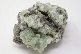 Green Prehnite Crystal Cluster with Epidote - Morocco #191003-1